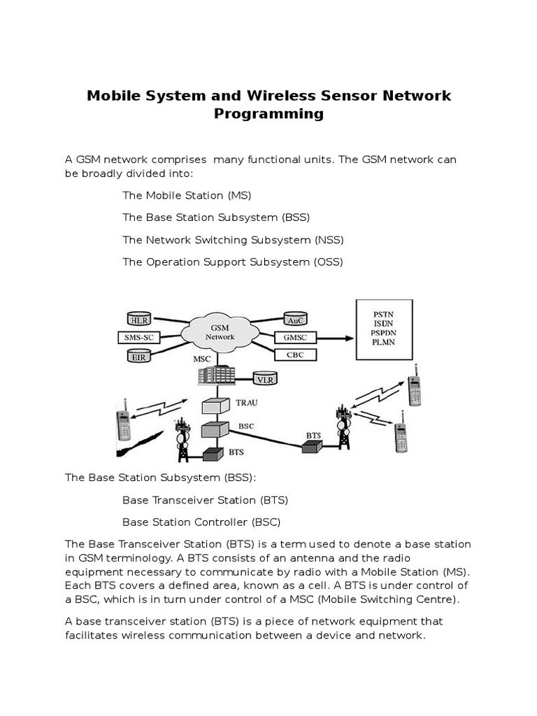 Mobile System and Wireless Sensor Network Programming | PDF | Antenna ...