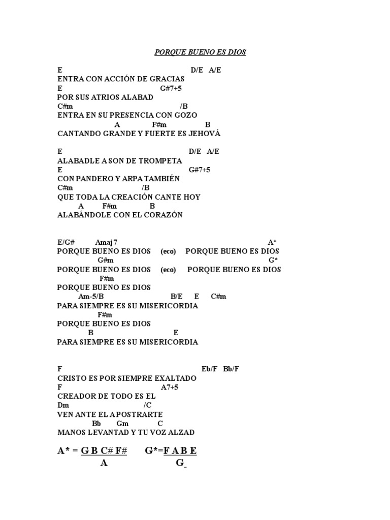 Porque Bueno Es Dios porque bueno es dios