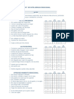 Hoja Respuesta Test de Inteligencia Emocional