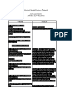 Contoh Script Feature Televisi