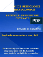 Curs 2 - Leziunile Elementare Cutanate