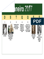 Calendário Negro - Janeiro 2017