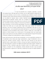 Reflexión Sobre El Año Que Termina y El Que Inicia 2017