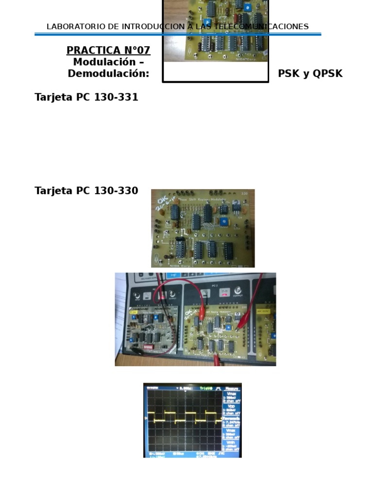 Modulación y Demodulación PSK/QPSK | PDF | Protocolos de capa física ...