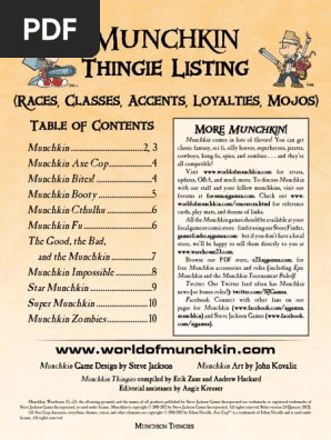 5500 Munchkin Thingies Pdf Leisure