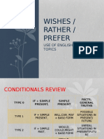 Wishes / Rather / Prefer: Use of English - Grammar Topics