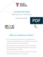 Entrepreneurship 05 Setting Up A Company