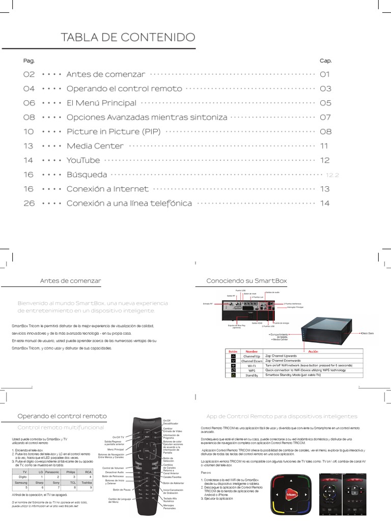 SmartBox Manual de Uso PDF Wifi Control remoto
