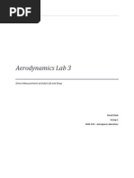 Download Aerodynamics Lab 3 - Direct Measurements of Airfoil Lift and Drag by David Clark SN337576 doc pdf
