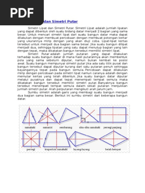Simetri Lipat Dan Simetri Putar