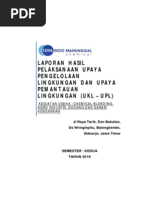 Contoh Laporan Rkl Rpl Blh