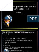 12 - Programa Sugerente para El Club de Conquistadores