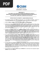 Assignment / Tugasan: Instructions To Students / Arahan Kepada Pelajar