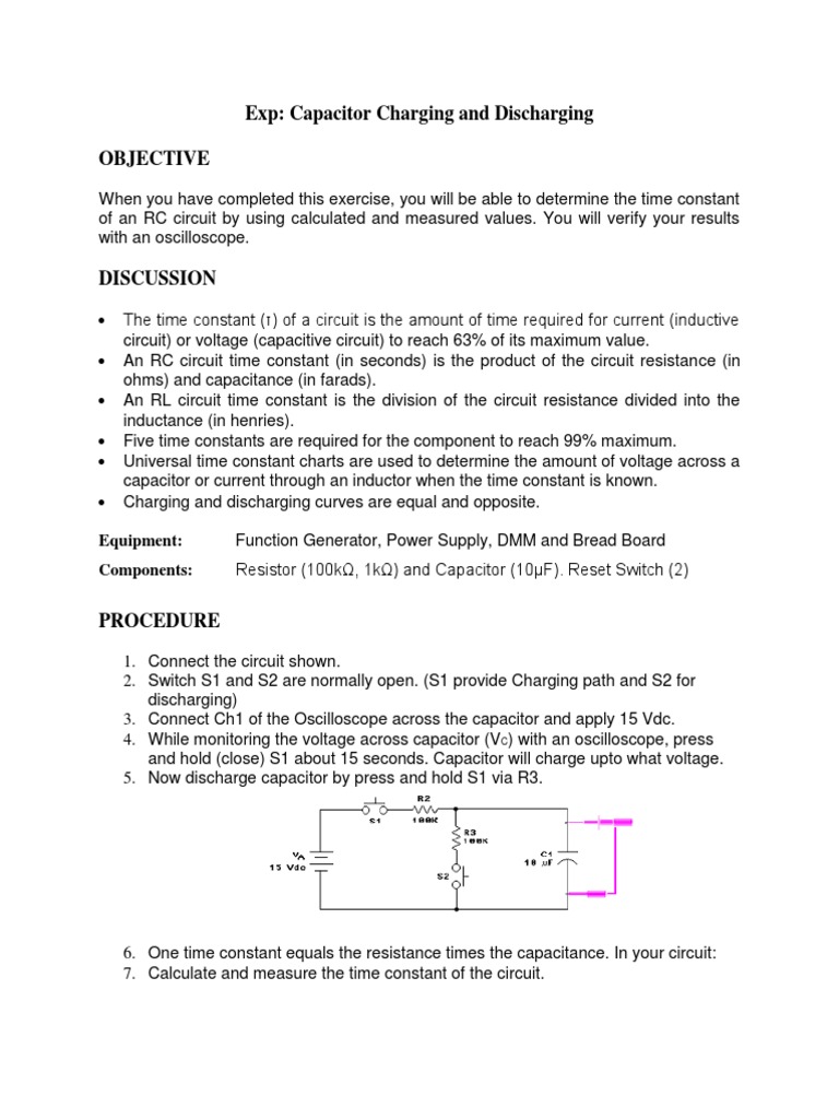 9 Capacitor Charging and Discharging PDF