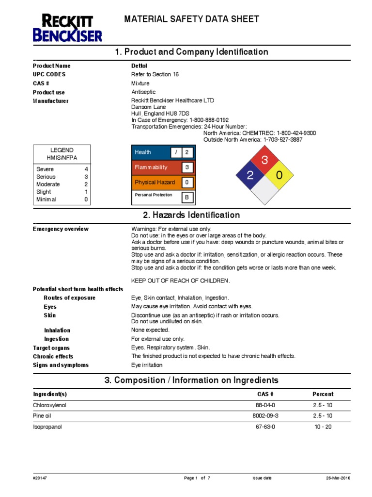 Dettol US English Dangerous Goods Safety