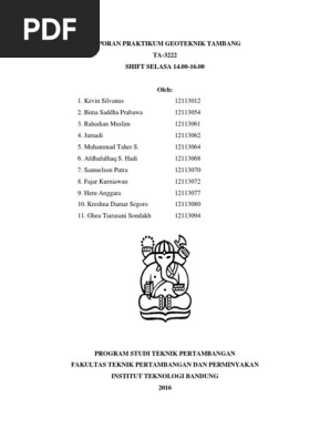 Laporan Praktikum Geoteknik Tambang