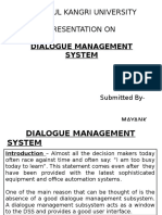 Gurukul Kangri University Presentation On: Dialogue Management System