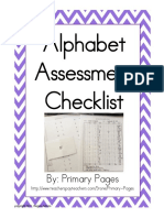 Alphabet Assessment Checklist