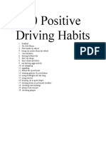 20 Positive Driving Habits