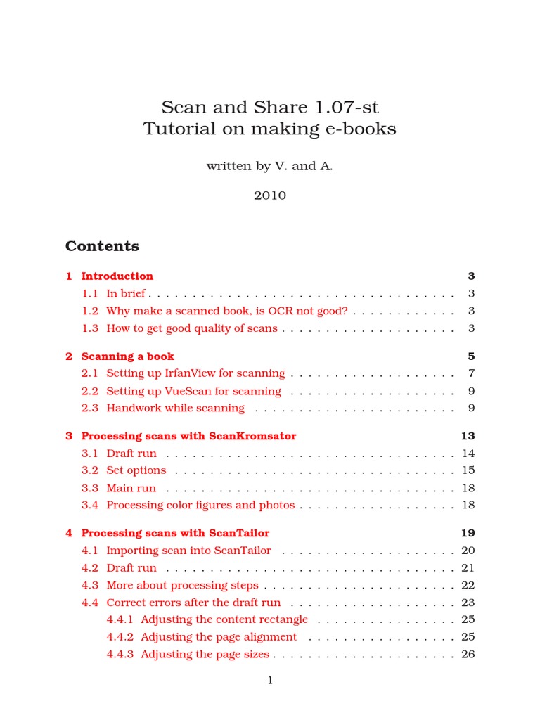 Scanning Books with ScanKromsator Guide | PDF | Image Scanner | Areas ...