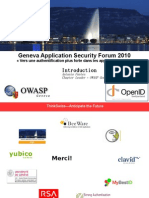 Geneva Application Security Forum 2010 Vers Une Authentification Plus Forte Dans Les Applications Web(2)