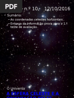 A Esfera Celeste e a Orientação Pelas Estrelas