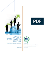 Level 3 Evaluation Report for TESP Training Program 2015_Aw_Jan 2017