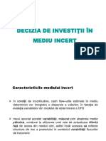 CURS 7. Decizia de Investitii in Mediu Incert PDF