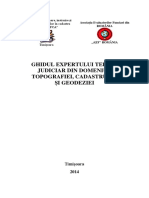 Ghidul Expertului Tehnic Judiciar Din Domeniul Topografei, Cadastrului Si Geodeziei