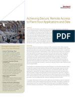 Achieving Secure, Remote Access To Plant-Floor Applications and Data