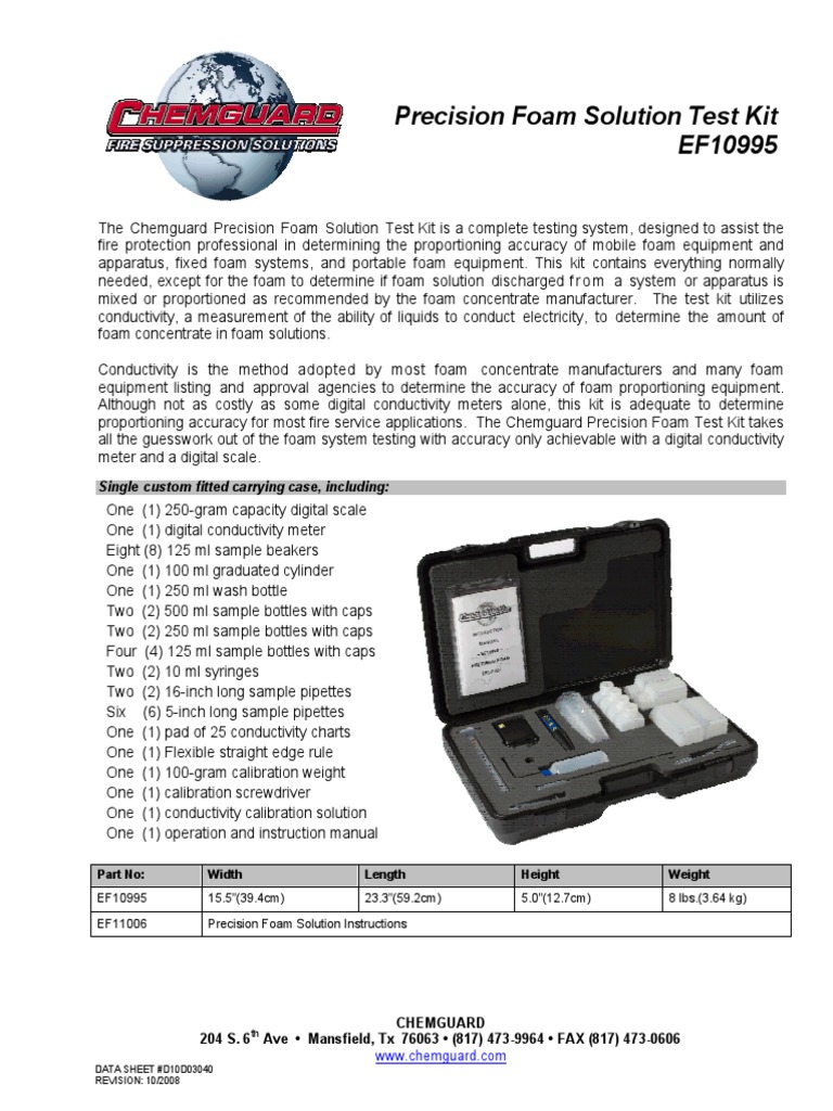 Precision Foam Test Kit EF10995