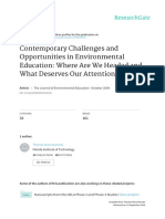 Contemporary Challenges and Opportunities in Environmental Education