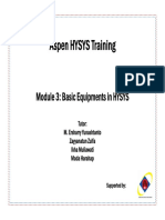 Aspen HYSYS Training: Module 3: Basic Equipments in HYSYS