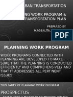 Urban Transportation Planning Work Program & Transportation Plan