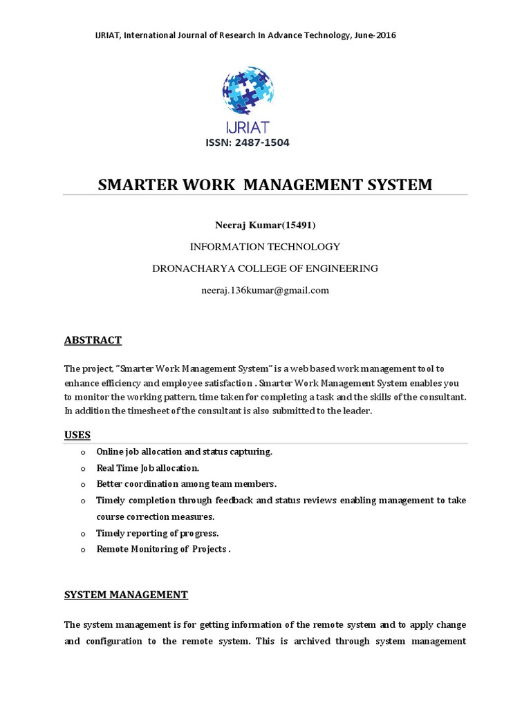 Work Management for Construction | PDF | Data | Systems Science