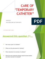 Penjagaan Temporary Catheter