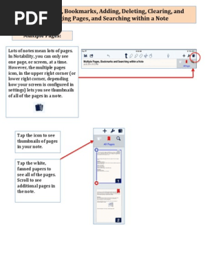 Notability MultiPages View Bookmarks and Searching
