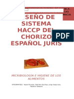 Plan de Diseño HACCP Chorizo