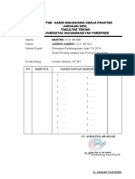 Daftar Kegiatan Harian Kerja Praktek