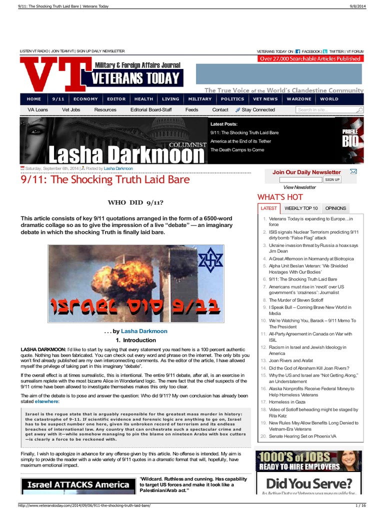 911 (The Shocking Truth Laid Bare) PDF PDF September 11 Attacks