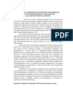 Connecting Competence, Motivation and Workload Nurse With Performance in The Hospital Bali Province Mental Hospital