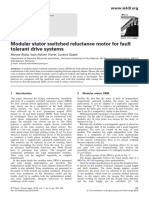 Modular stator switched reluctance motor for fault tolerant drive systems