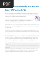 Import Tables Directly Into Access From SAP Using RFCs