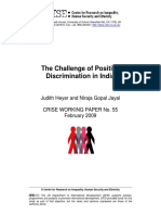The Challenge of Positive Discrimination in India