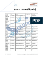 Spanish Students Contact Details