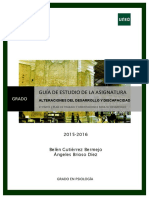 Guia de Estudio. 2 Parte 2015-16 Alteraciones Del Desarrollo Uned