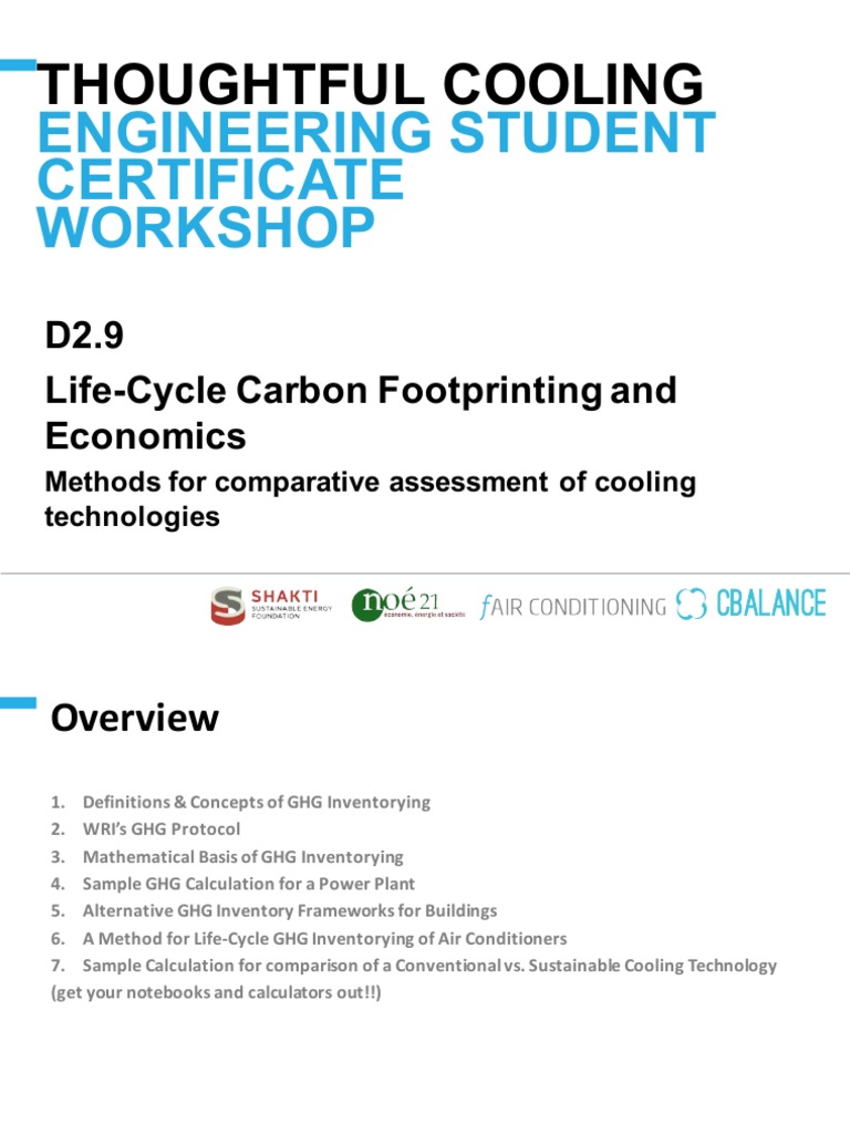 Life-Cycle GHG Footprinting for Cooling | PDF | Greenhouse Gas | Carbon ...