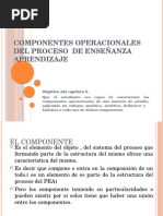 Componentes Operacionales Del Proceso de Enseñanza Aprendizaje