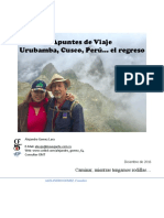 Apuntes de Viaje Peru, El Regreso
