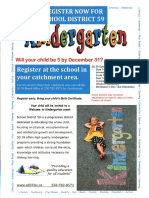 SD 59 Kindergarten Registration Poster 2017 2